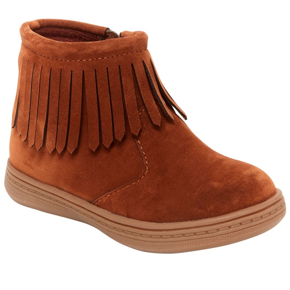 Carters Brown Toddler Fringe Boots, Size 9, NWT